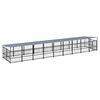 vidaXL Outdoor Dog Kennel with Roof Steel 16,89 m&sup2;