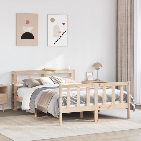 vidaXL Bed Frame without Mattress 120x200 cm Solid Wood Pine