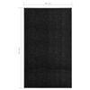 vidaXL Doormat Washable Black 90x150 cm