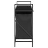 vidaXL Laundry Basket 3 Compartments with Shelf Black Oak