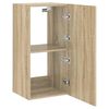 vidaXL TV Wall Cabinet with LED Lights Sonoma Oak 40.5x35x80 cm