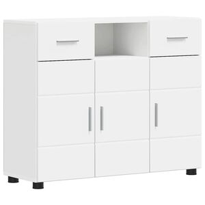vidaXL Sideboard with Drawer White 88.5 x 30.5 x 73 cm Engineered Wood