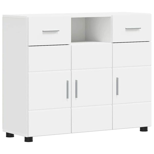 vidaXL Sideboard with Drawer White 88.5 x 30.5 x 73 cm Engineered Wood