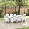 vidaXL Garden Dining Set 9 pcs White Polypropylene