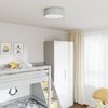 vidaXL Ceiling Lamp with Spotlights Grey 38 x 38 x 13.5 cm Fabric