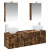 vidaXL Bathroom Cabinet Set 5 pcs Smoked Oak Engineered Wood