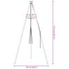 vidaXL Campfire Tripod Black 92 x 92 x 171.5 cm Steel