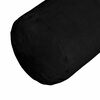 vidaXL Bolster Pillows 2 pcs Black Ø 15 x 40 cm Microfibre Fabric