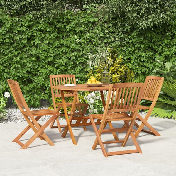 vidaXL 5 Piece Garden Dining Set Solid Wood Acacia