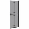 vidaXL Walk-in shower wall Black and dark transparent 70 x 190 cm