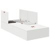 vidaXL Storage Bed Frame with Door White 100 x 200 cm Engineered Wood
