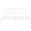 vidaXL Metal Bed Frame without Mattress with Headboard White 180x200cm
