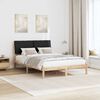 vidaXL Bed frame Brown and black 150 x 200 cm Solid pine wood