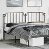 vidaXL Metal Replace Headboard Black 193 cm