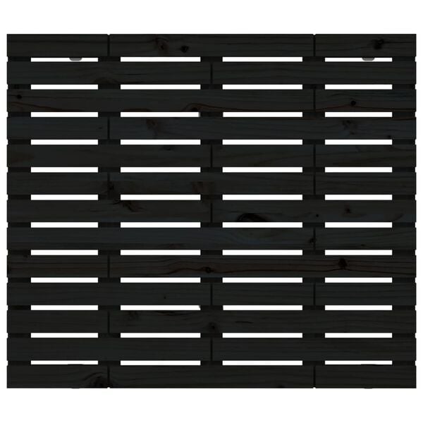 vidaXL Wall Headboard Black 81x3x91.5 cm Solid Wood Pine