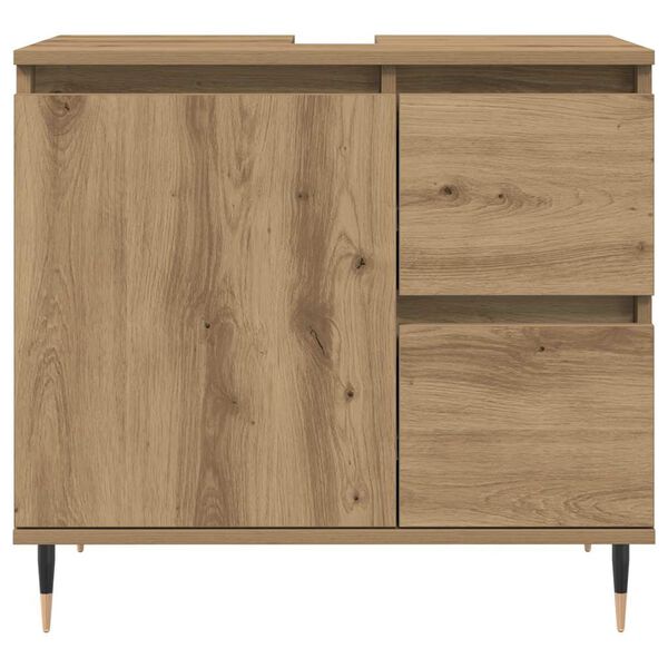 vidaXL Bathroom Cabinet Artisan Oak 65x33x60 cm Engineered Wood