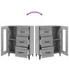 vidaXL Sideboard Grey Sonoma 69.5x34x90 cm Engineered Wood
