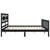 vidaXL Bed Frame without Mattress Black 200x200 cm Solid Wood Pine