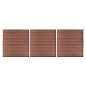 vidaXL Garden Fence WPC 526x186 cm Brown