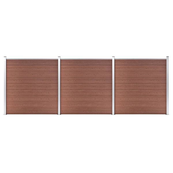 vidaXL Garden Fence WPC 526x186 cm Brown