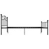 vidaXL Bed Frame without Mattress Black Metal 160x200 cm