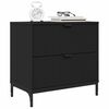 vidaXL Bedside Table Black 63.5 x 36 x 61 cm Engineered wood