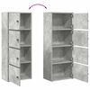 vidaXL Bookcase Concrete Grey 40x24x102 cm Engineered Wood