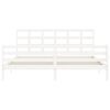 vidaXL Bed Frame without Mattress White 200x200 cm Solid Wood