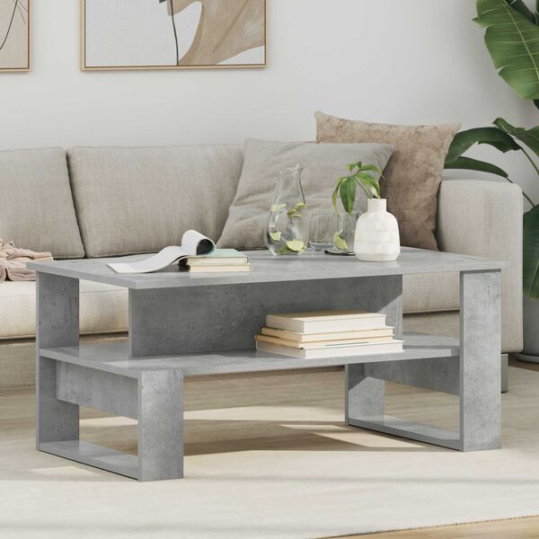 vidaXL Coffee Table Concrete Grey 90 x 50 x 40 cm Engineered Wood