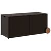vidaXL Garden Storage Box with Wheels Brown 283L Poly Rattan