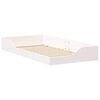 vidaXL Floor Bed Frame White 75 x 190 cm Solid pine wood
