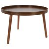 Home&Styling 2 Piece Side Table Set Round Dark Walnut