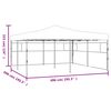 vidaXL Folding Gazebo with 2 Sidewalls 5x5 m White