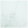 vidaXL Table Top | White | Tempered Glass | Pattern | Table Top | Square