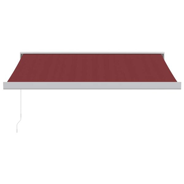 vidaXL Manual Retractable Awning Burgundy 350x250 cm