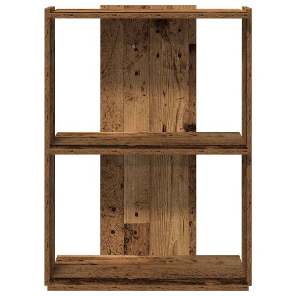 vidaXL Bookcase 3-Tier Old Wood 60x30x80 cm Engineered Wood
