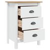 vidaXL Bedside Cabinet Hill White and Honey Brown 46 x 35 x 65 cm