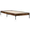 vidaXL Bed Frame without Mattress Smoked Oak 100x200 cm