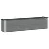 vidaXL Garden Raised Bed Grey 150 x 30 x 36 cm alu.