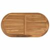 vidaXL Table Top Oval Solid Teak Wood Natural