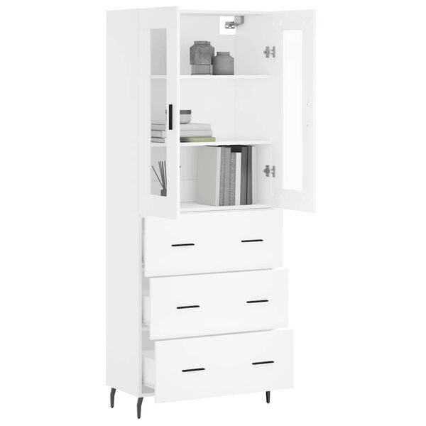 vidaXL Highboard White 69.5x34x180 cm Engineered Wood