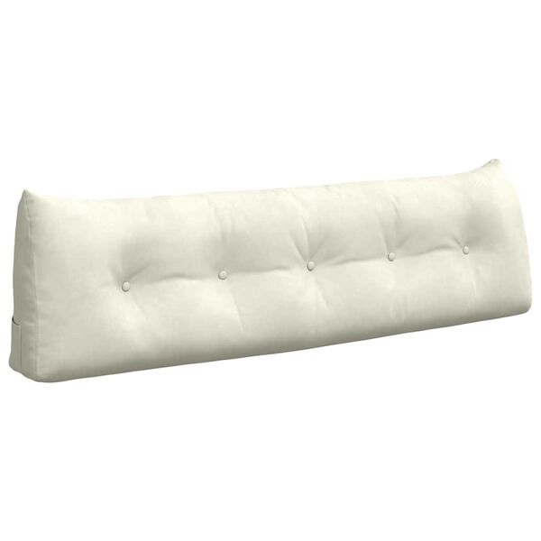 vidaXL Back Pillow Cream 160 x 24 x 50 cm Velvet