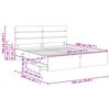 vidaXL Bed Frame with Drawer White 200 x 200 cm Engineer Wood