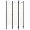 vidaXL 3-Panel Room Divider White 120x180 cm