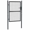 vidaXL Mesh Garden Gate Galvanised Steel 100x125 cm Grey