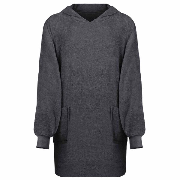 vidaXL Blanket Hoodie KINN Anthracite L Cotton