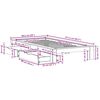 vidaXL Bed Frame without Mattress Wax Brown 75x190 cm Small Single Solid Wood Pine
