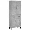 vidaXL Highboard Concrete Grey 69.5x34x180 cm Engineered Wood