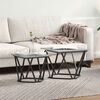 vidaXL Side Table Set 2 pcs Grey Sonoma Engineered Wood and Steel