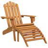 vidaXL Garden Adirondack Chair with Footrest Solid Acacia Wood